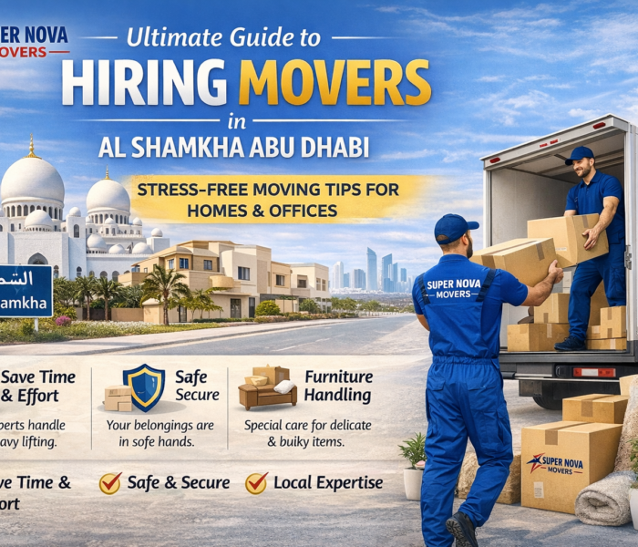 Movers in Al Shamkha Abu Dhabi packing and moving services by Super Nova Movers