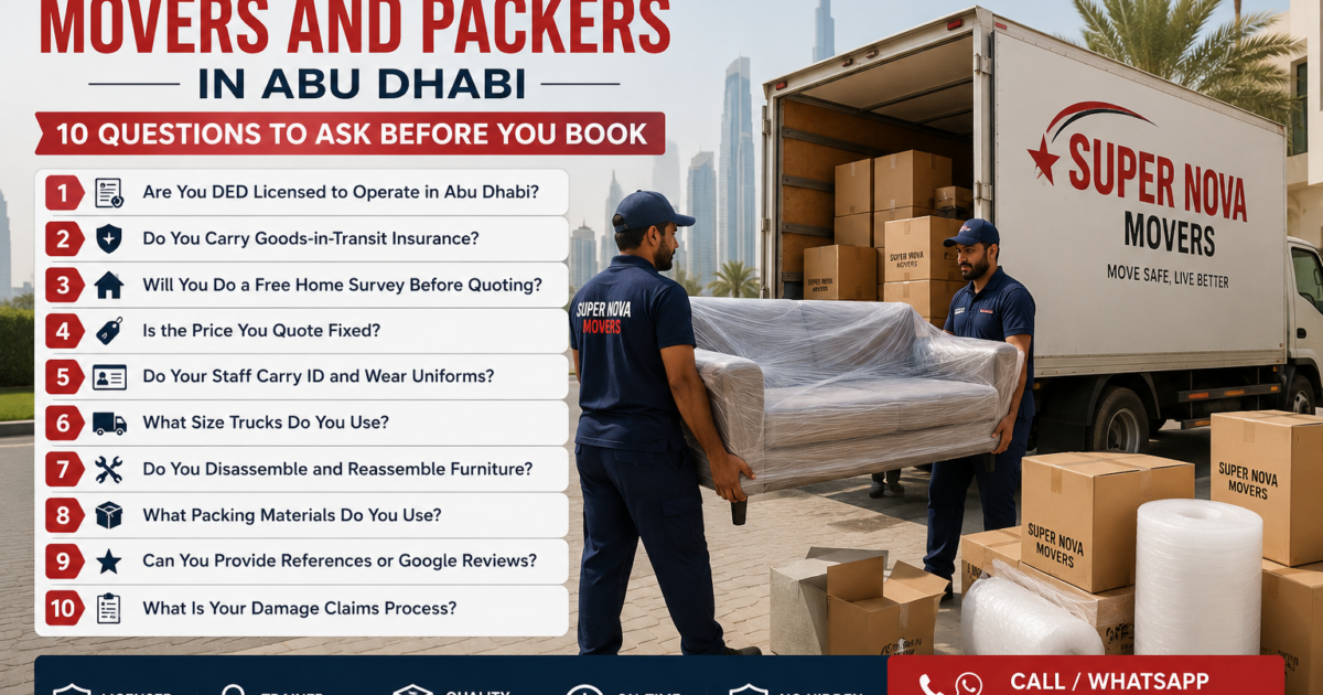 how to choose movers in Abu Dhabi
