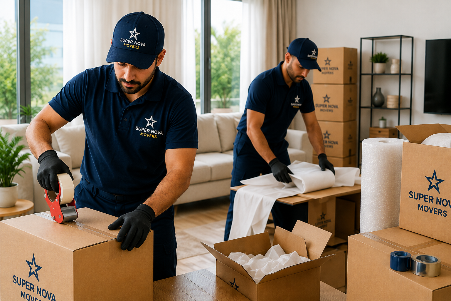 Packing & Unpacking Services Abu Dhabi – Super Nova Movers