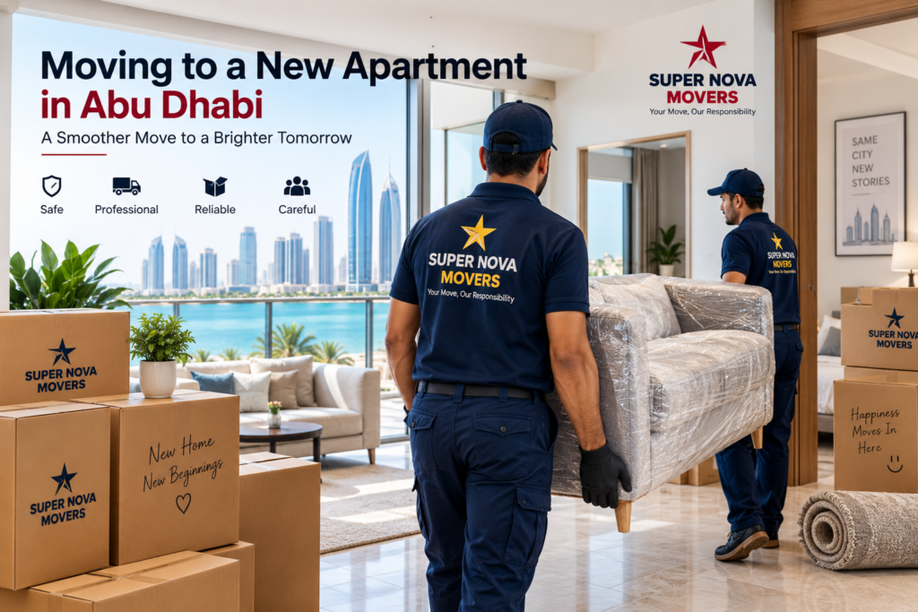 moving to a new apartment in Abu Dhabi